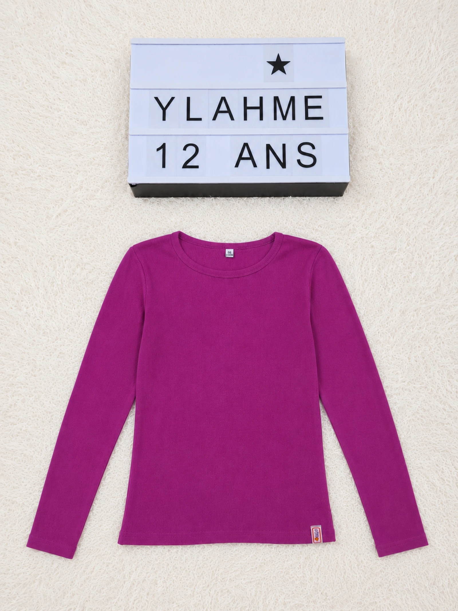 T-shirt manches longues S62R violet XS 12/13 ans 👒